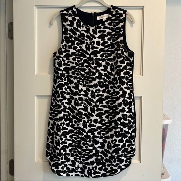 Finders Keepers black and white leopard print shift dress - Picture 1 of 5